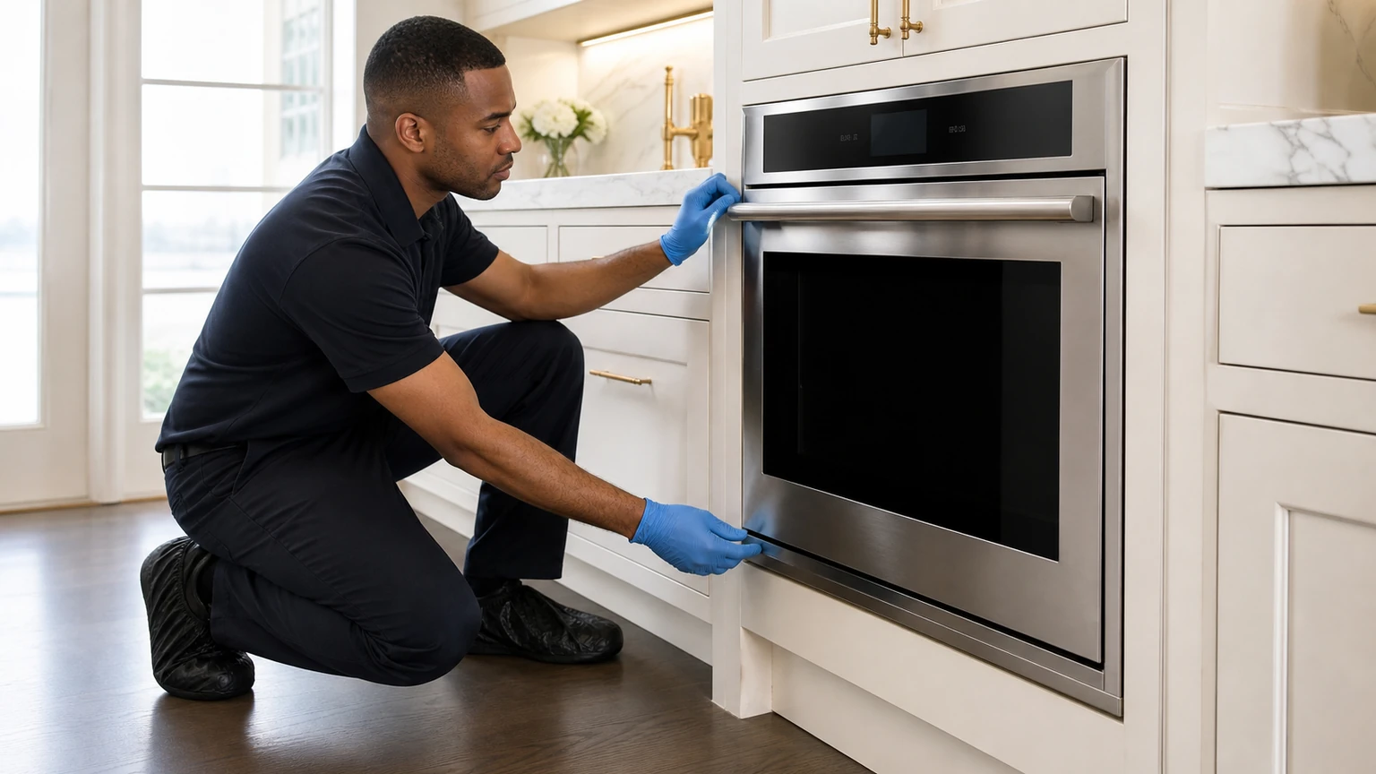 Built-in wall oven diagnostic visit in the service area